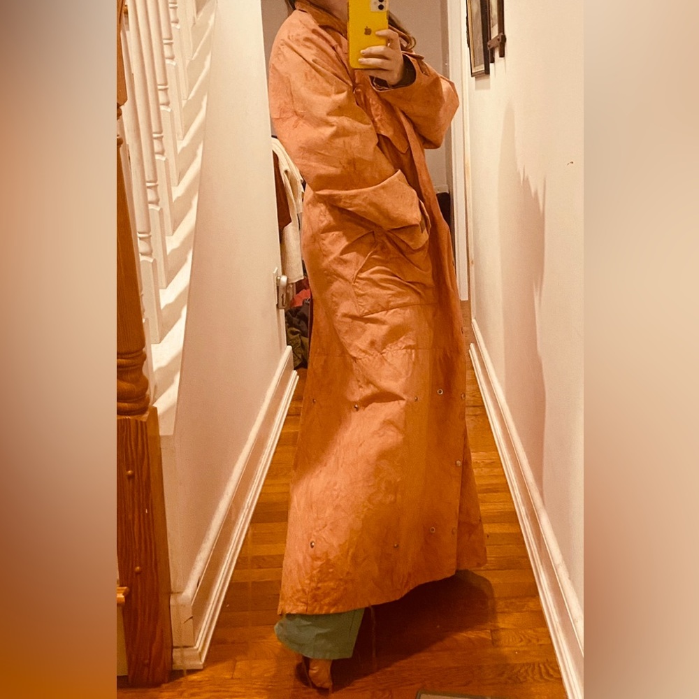 The J Peterman Co Vintage Tie Dye Duster Eclectic Large Coral